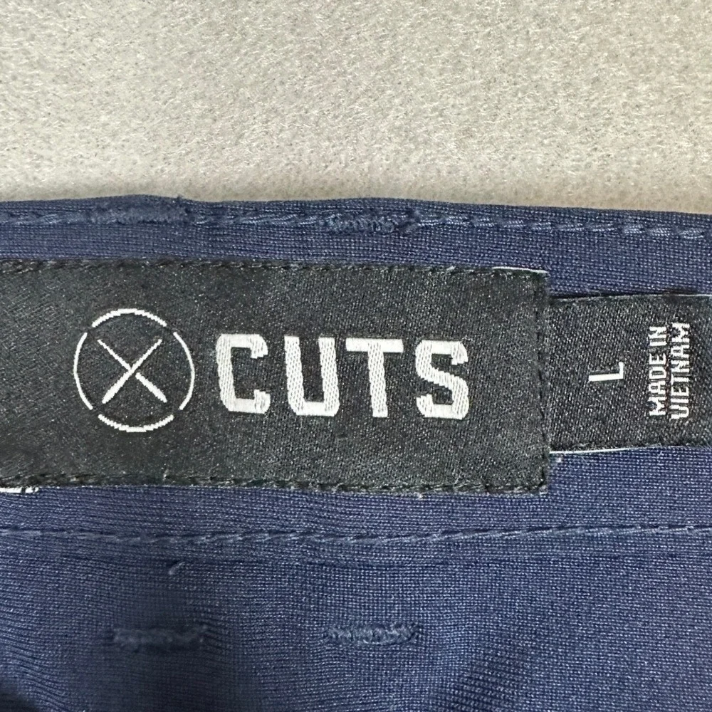 Cuts AO Jogger Pants Mens Large Blue Performance Tapered Stretch Waist Pockets